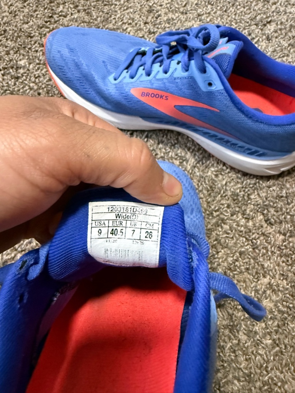 Brooks Ravenna Running Shoes - Blue with Coral Highlights - Picture 8 of 8
